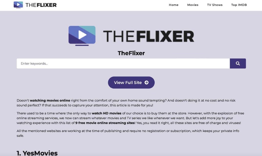 theflixer Registration Necessary